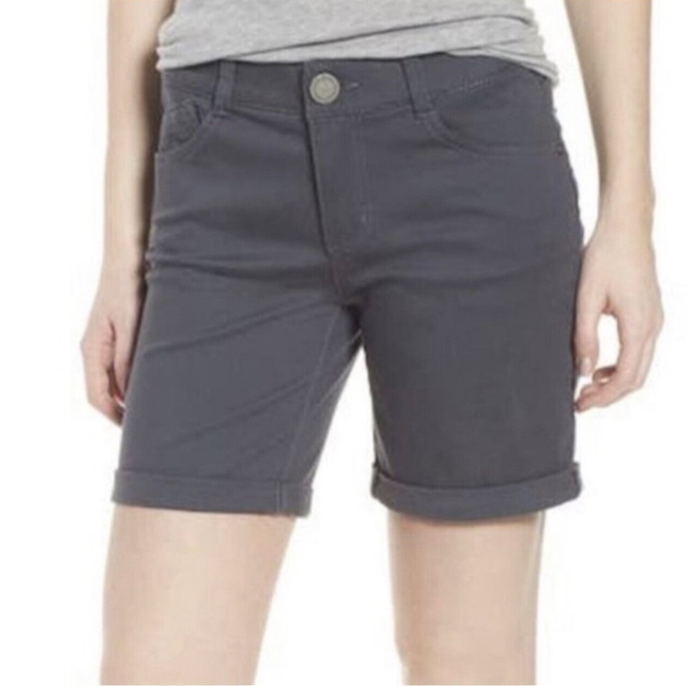 WIT & WISDOM ‘AB’ SOLUTION ROLL CUFF TWILL GRAY SHORTS NEW